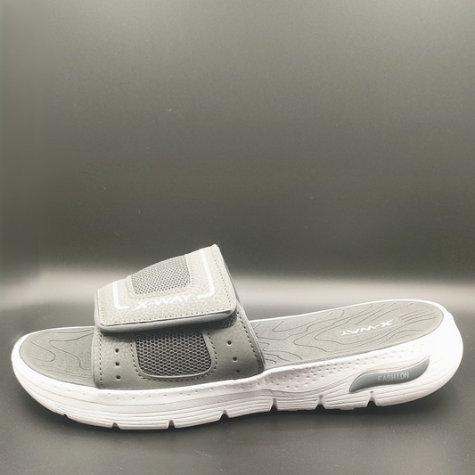 Slides for Mens Grey Imported Medicated Casual Slippers X-WAY Premium InDoor Steps Footwear
